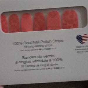 Peach Coral Real Nail Polish Strips - Pack of 16
